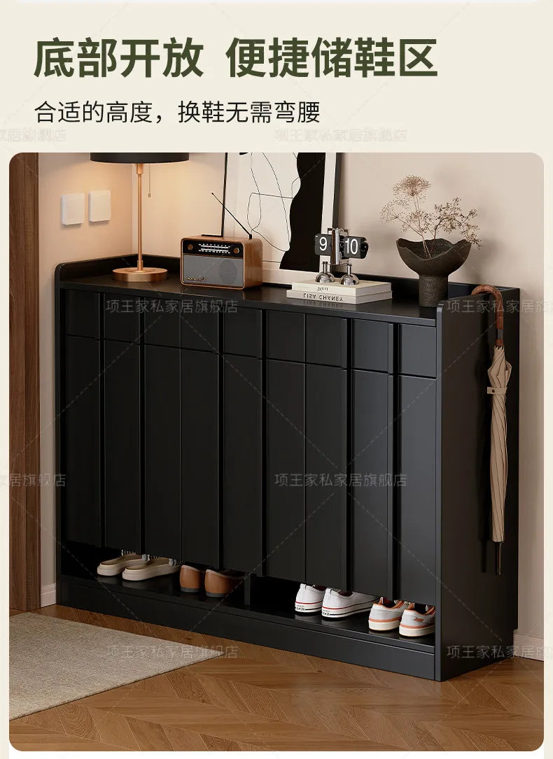 Living Room Storage Shoe Cabinet Hallway Entrance Wooden Modern Shoe Cabinet Black White Zapatero Organizador Furniture Home
