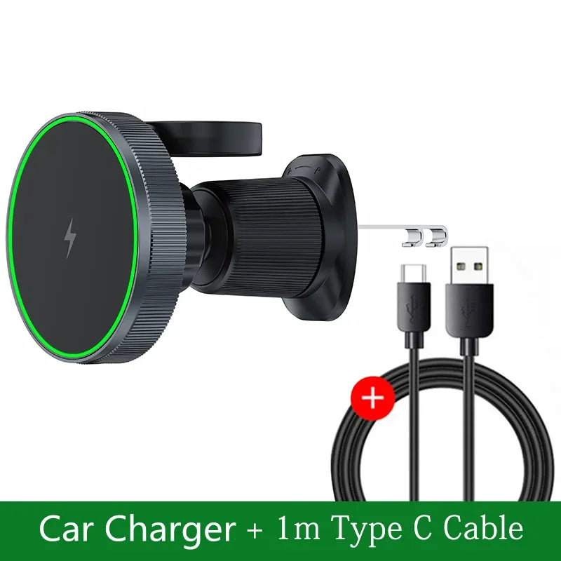 NEW 2 In 1 Magnetic Car Wireless Charger for Apple Watch IWatch 8 7 6 iPhone 15 14 13 12 Pro Max Car Fast Charging Holder Mount