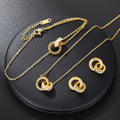 Women's Classic Stainless Steel Roman Numerals Necklace Bracelet Earrings