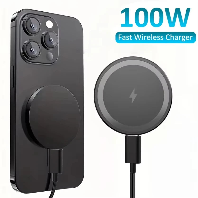 15W Ultra Thin Wireless Charger, Fast Qi Charging Pad with Compact 6cm Size, Lightweight Portable Design for Desk Bedroom Trave