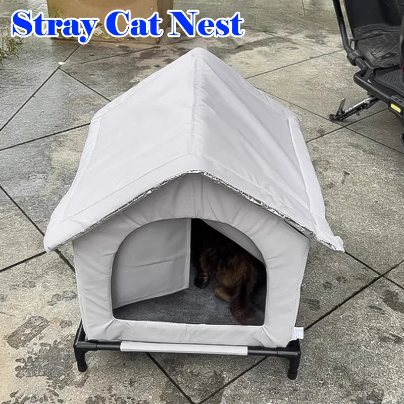 Winter Warm Waterproof Stray Cat Dog House Thickened Cat