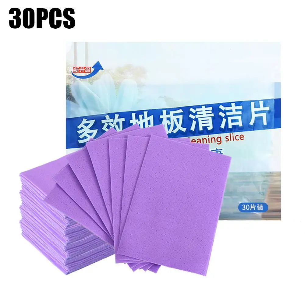 30pcs Water Soluble Floor Cleaning  Sheet Mopping The Floor Wiping For Wooden Floor Tiles Toilet Household Cleaning