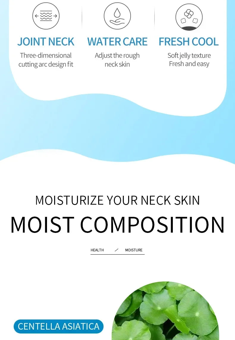 SADOER Hyaluronic Acid Neck Mask Collagen Firming Neck Masks Nourishing Brightening Beauty Moisturizing Necks Skin Care
