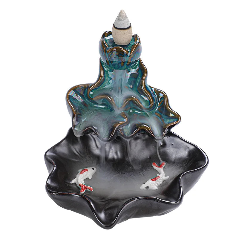 Creative Home Decor Backflow Stick Incense Burner Ceramic Censer Home Decoration Use In Home Teahouse Zen Yoga Decor Ornament