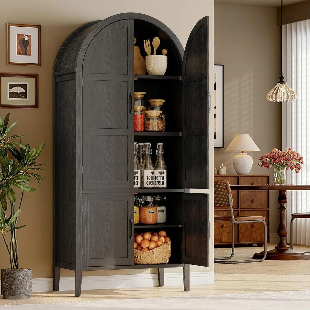 71" Tall 5-Tier Arched Cabinet