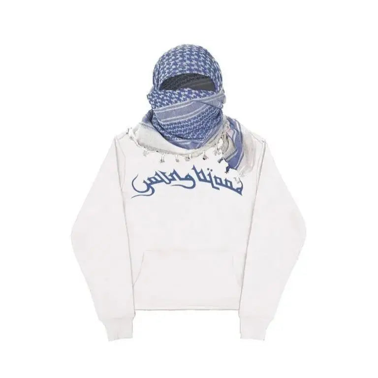 American Spring and Autumn New Pullover Hoodie Headband Design Trendy Fashion Personalized Street Sweatshirt 2025