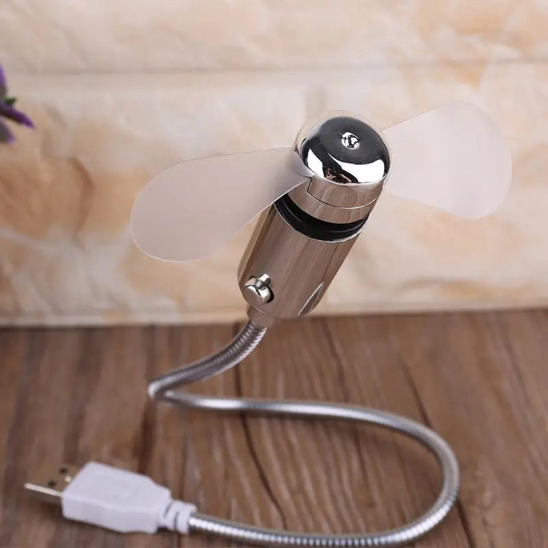 Mini Mobile USB Powered Cooling Fan Flexible Goose Neck Air Blower