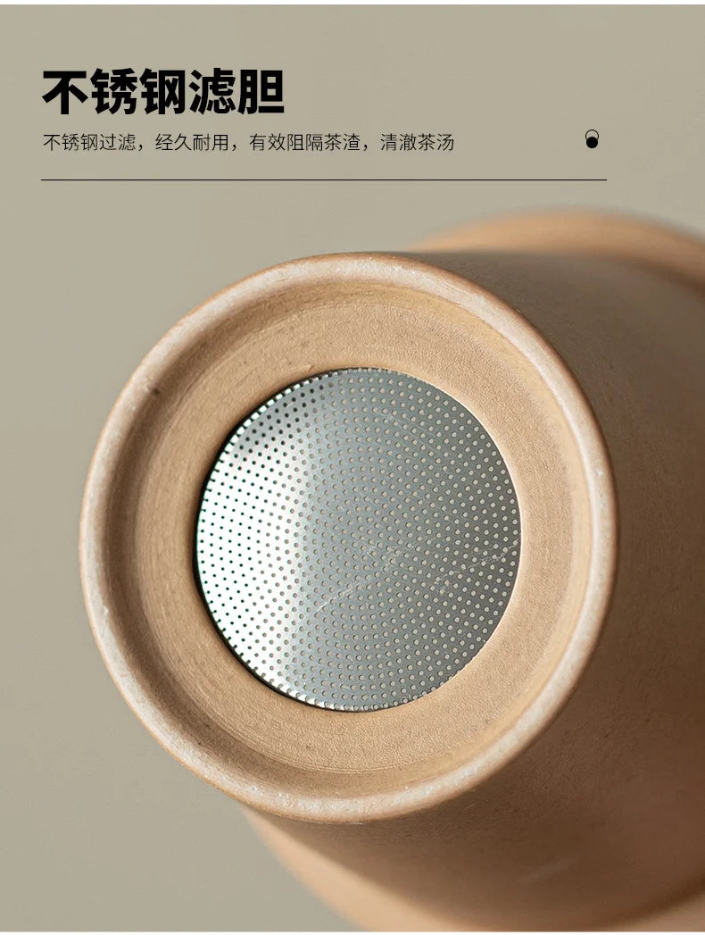 500ml Mountain Sea Ceramic Master Cup with Lid Tea Cup with Inner Filter Large-capacity Separation Teacup Chinese Tea Supplies
