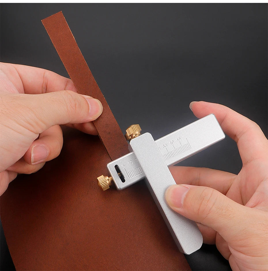 QJH Adjustable Faux Leather Strip Precision Cutting Tool, for DIY Handheld Cutting Belt, Watch Bands & Luggage Straps Craft Tool