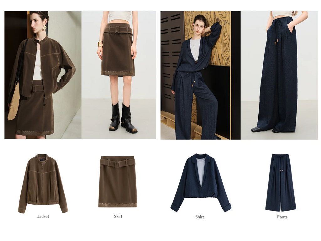 FSLE【Premium Series】temperament Striped V-neck Sweatshirt Suits Women's Winter 2025 New Style Shorts Sets Leisure