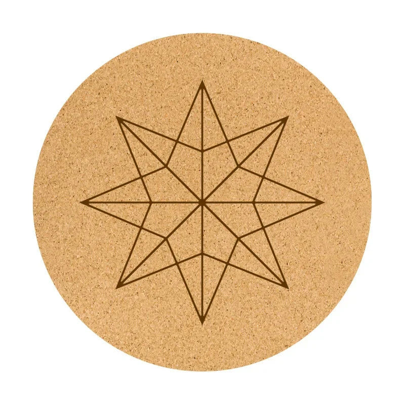 68cm Cork Natural Rubber Mat 5mmThickened Meditation Cushion Sitting Cushion Round Flat Yoga Mat Sweat-absorbent Breathable