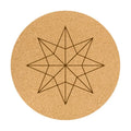 68cm Cork Natural Rubber Mat 5mmThickened Meditation Cushion Sitting Cushion Round Flat Yoga Mat Sweat-absorbent Breathable
