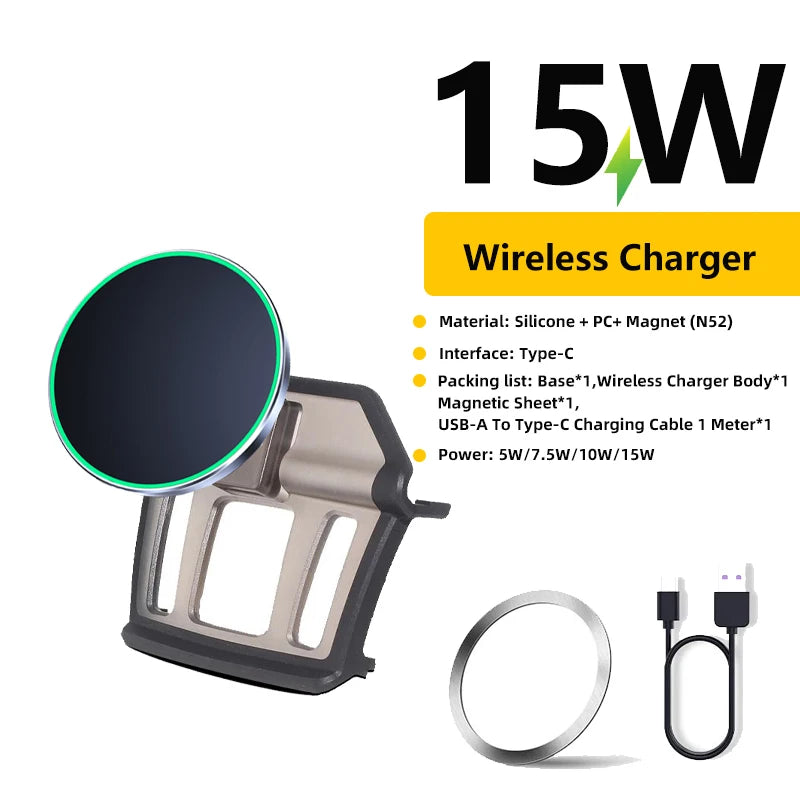 Car Phone Mount For Nissan Qashqai J11 X-Trail T32 T33 Magnetic Wireless Charger Special Mobile Phone Holder Fixed Stand Base