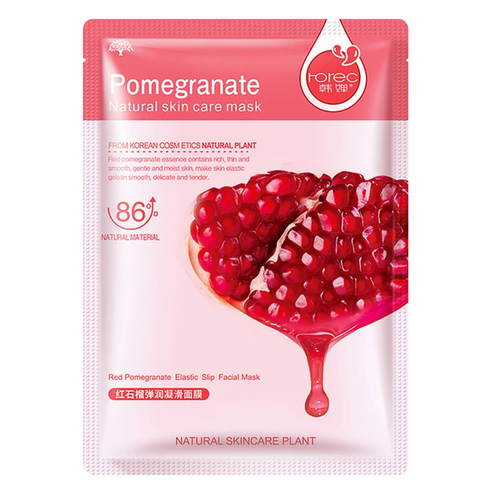 10pcs Sheet Mask Skin Care Plant Facial Mask Moisturizing Oil Control Face Care Masks Shrink Pores Beauty Health Face Patches