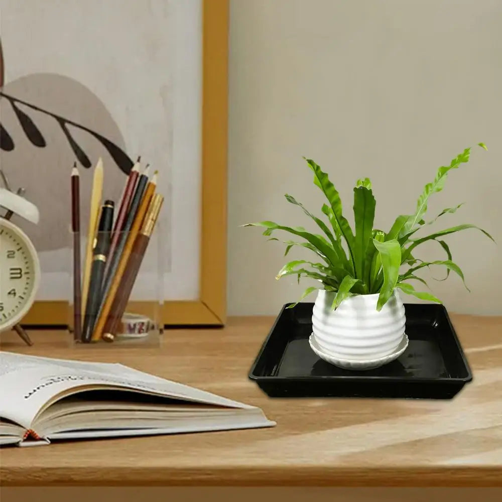 Plant Saucer Square Durable Flower Pot Indoor Outdoor Heavy Duty Tray Square Flowerpot Water Dish Home Decor for Gardening