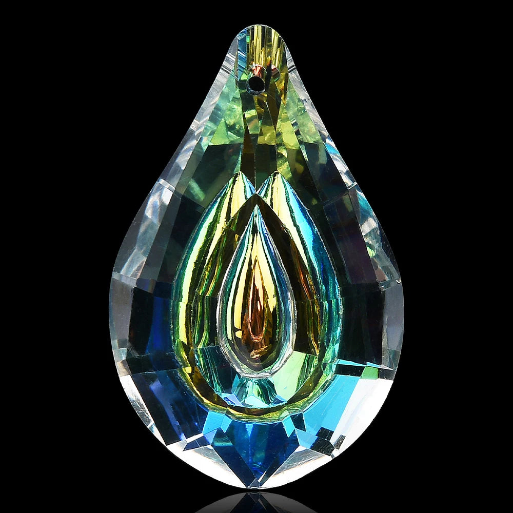 1Pc 50mm Glass Crystal Prism Suncatcher Rainbow Make Hanging Droplot Pendants For Window Ornament Chandelier Part DIY Home Decor