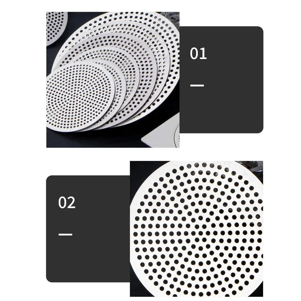 304 Stainless Steel Hair Filter Mesh Floor Drain Net Sewer Isolation Net Kitchen Bathroom Balcony Round Shower Drain Cover