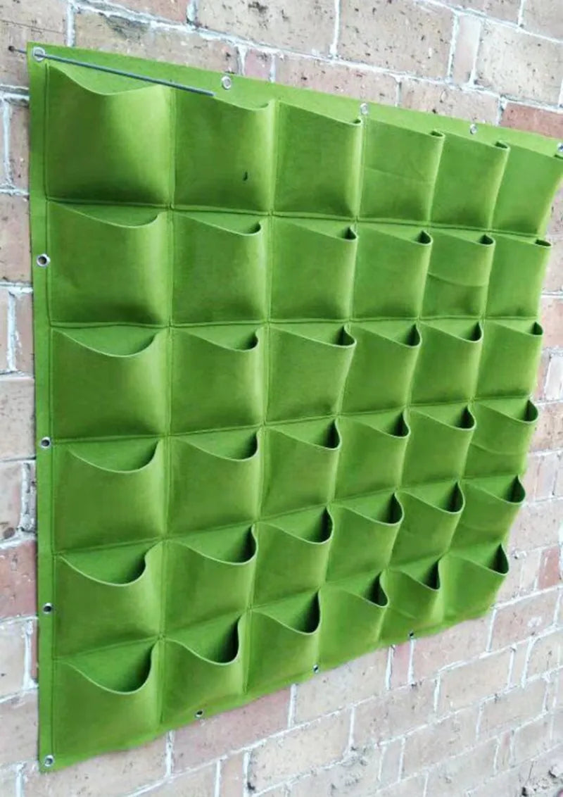 Wall Hanging Pockets Planting Bags Flower Pot Home Garden Grow Bag Garden Planter Vertical Seedling Plant Pot Home Decor Supply