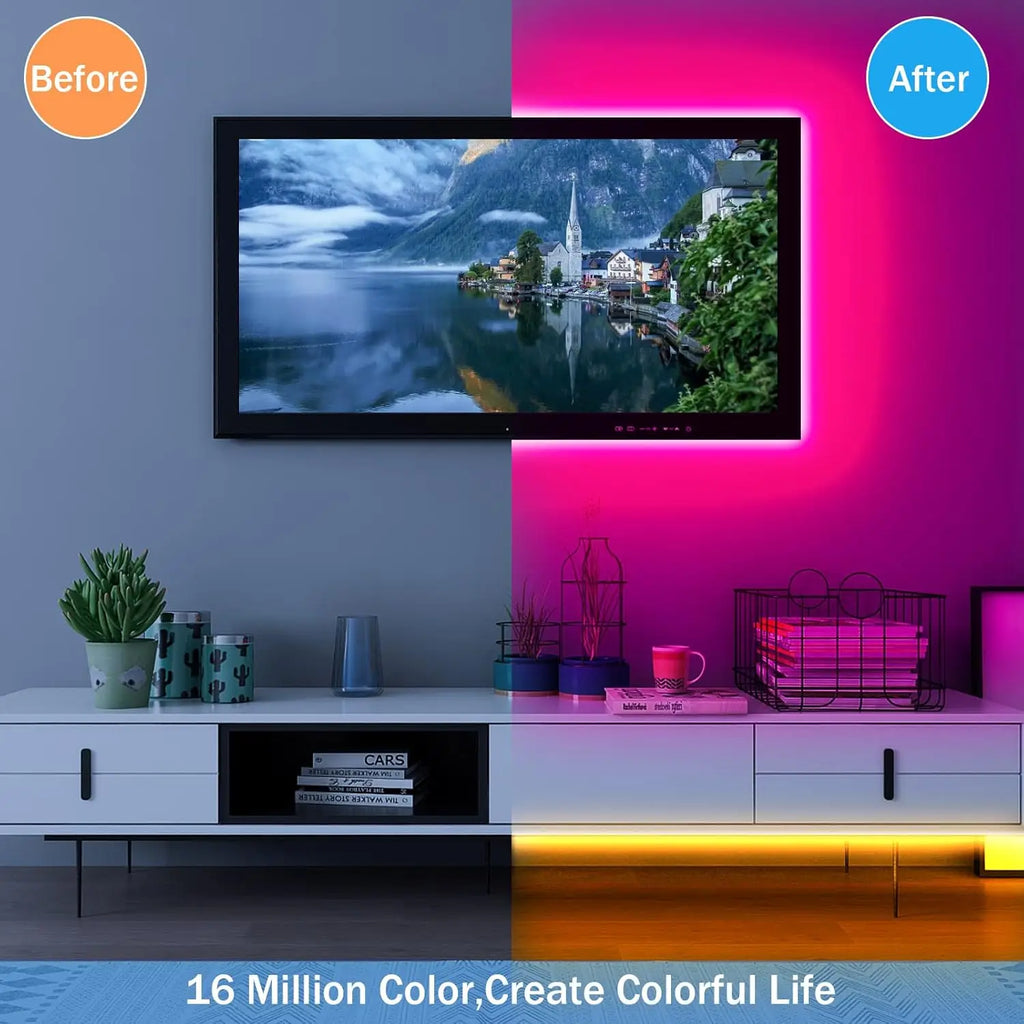 USB Led Strip Lights With 44-Key Infrared Remote Control