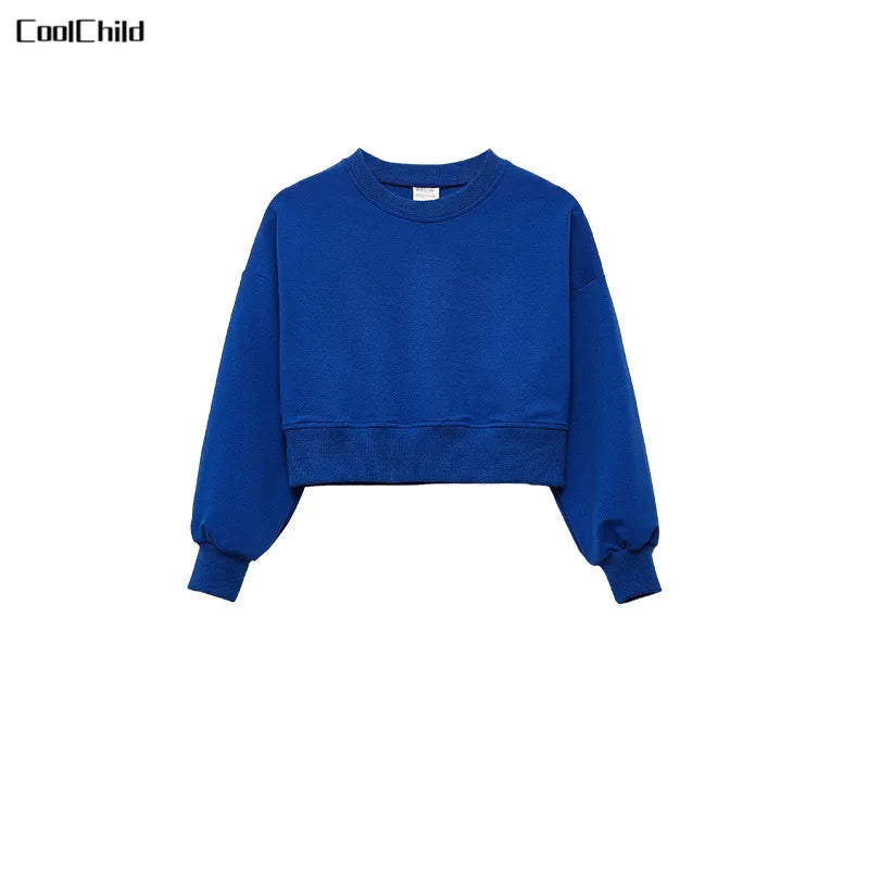 Boys Hip Hop Solid Sweatshirt Denim Loose Overalls Girls Crop Top Kids Dungaree Child Jumpsuit Street Dance Romper Streetwear