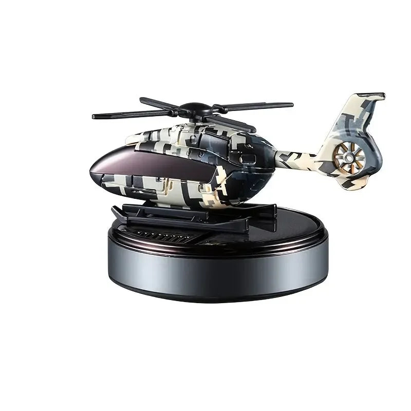 Solar Power Helicopter Air Freshener for Vehicle Home Decor