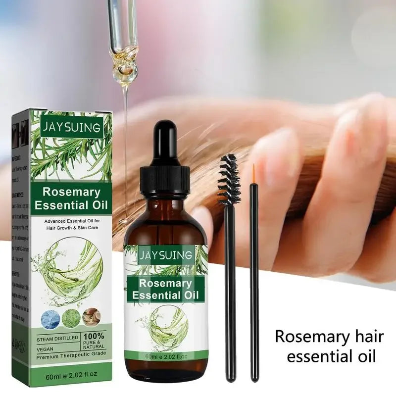 Rosemary Hair Care Oil 2.02 Oz Skin Care Essence Refreshing Essential Oils for Nourish the Scalp Dry Skin Enhanced Hair Shine
