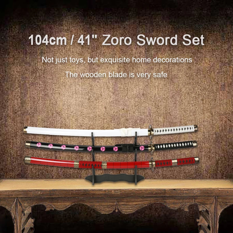 Roronoa Zoro Katana Sword Set, 104cm