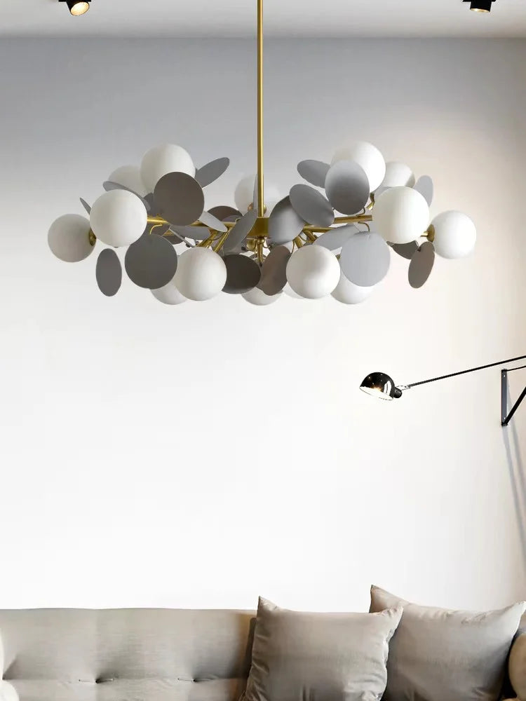 Modern Chandelier Grape Design Glass Pendant Light Indoor LED Nordic Light For Living Room Dining Hall Hotel Kitchen Island Lamp