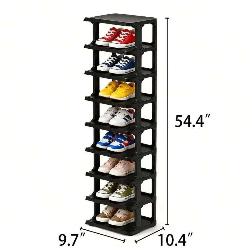6-9 Layer Minimalist Shoe Rack Organizer - Disassemblable, Stackable, Compact Height Tall Space Saver, Multifunctional Household Storage Cabinet, Ideal Home Organizer Gift Solution