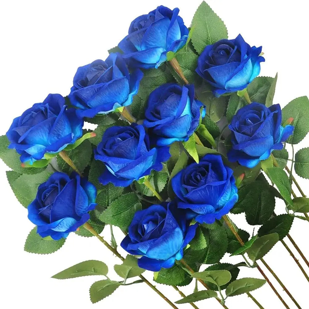 5/10pcs Artificial Flowers Silk Rose Hom Decor Wedding Bridal Bouquet Outdoor Garden Arch Accessory Valentine's Day Diy Gift Box