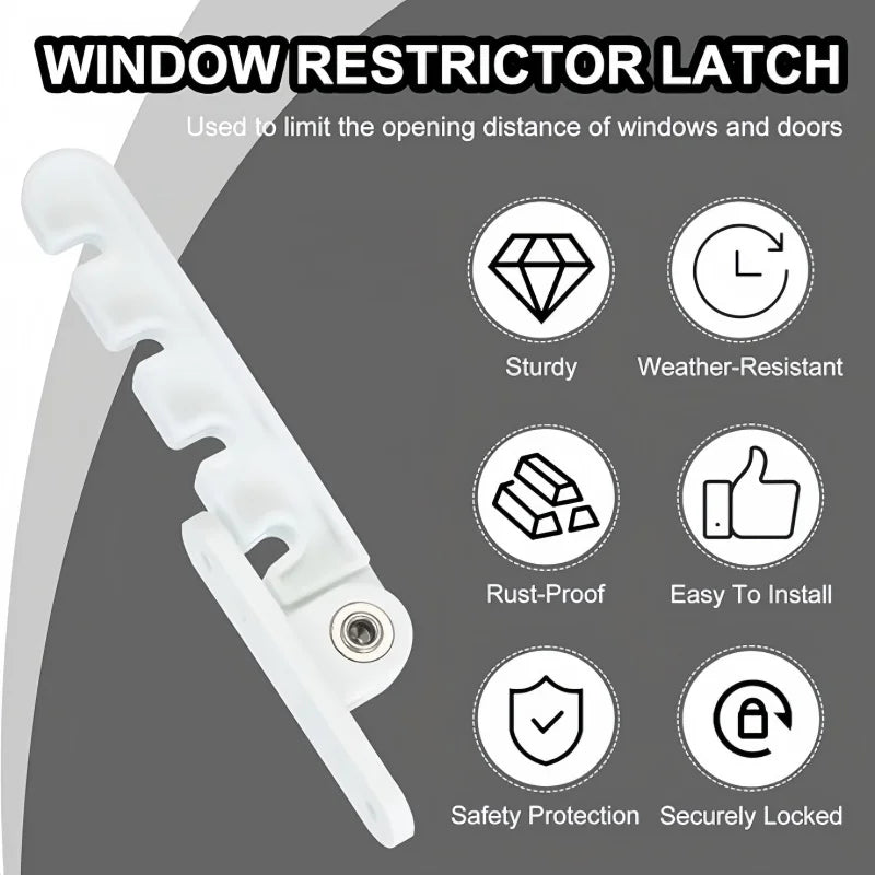 4 Gears Plastic Steel Window Limiter Latches Window Stopper
