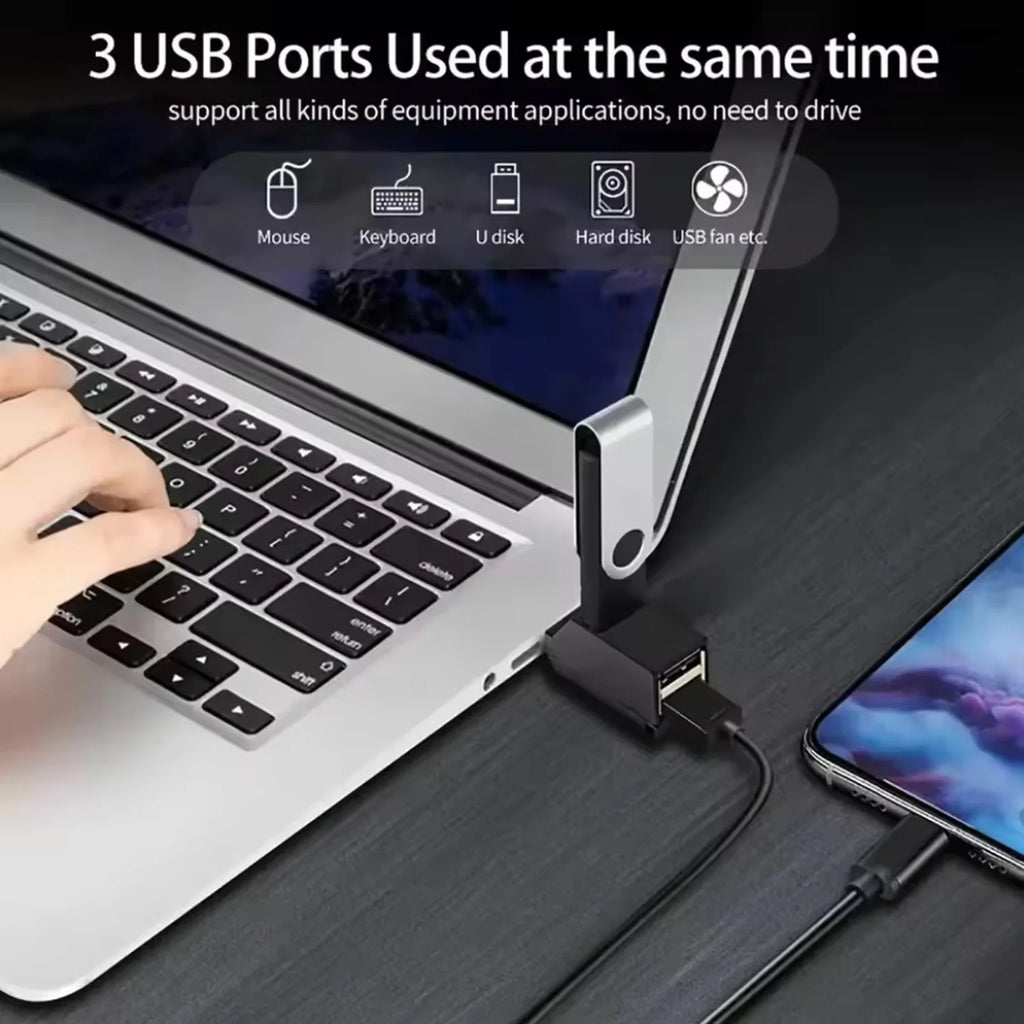 USB 3.0 HUB Adapter Extender Mini Splitter Box 1 to 3 Ports High