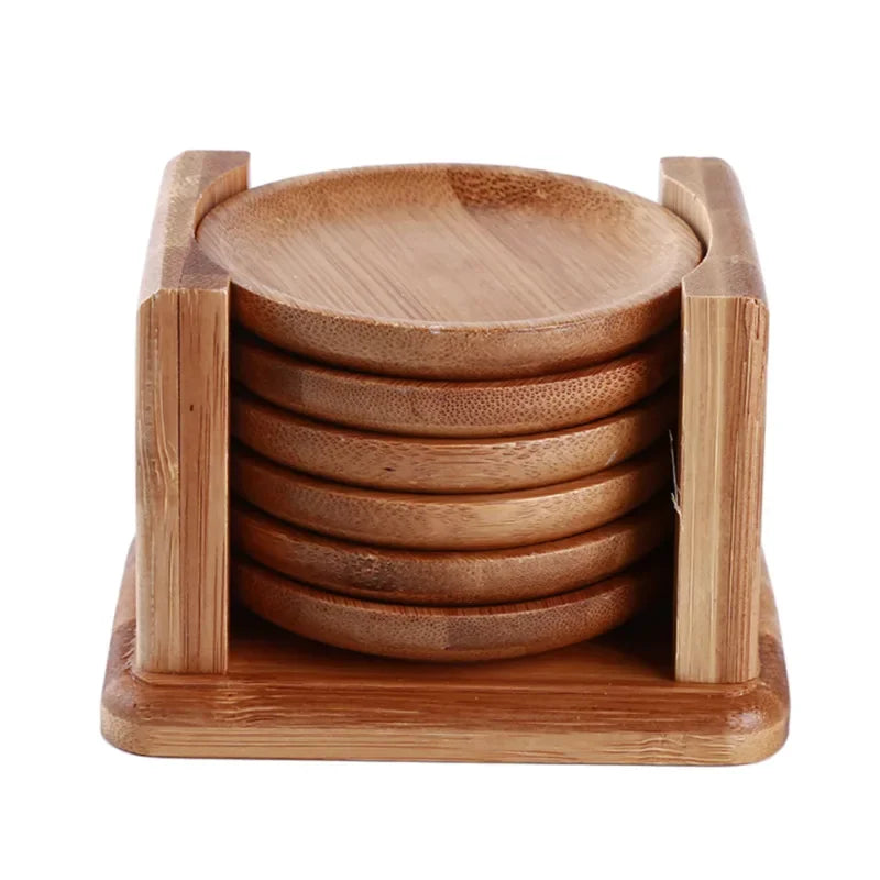 Bamboo Coasters, 6-Pack