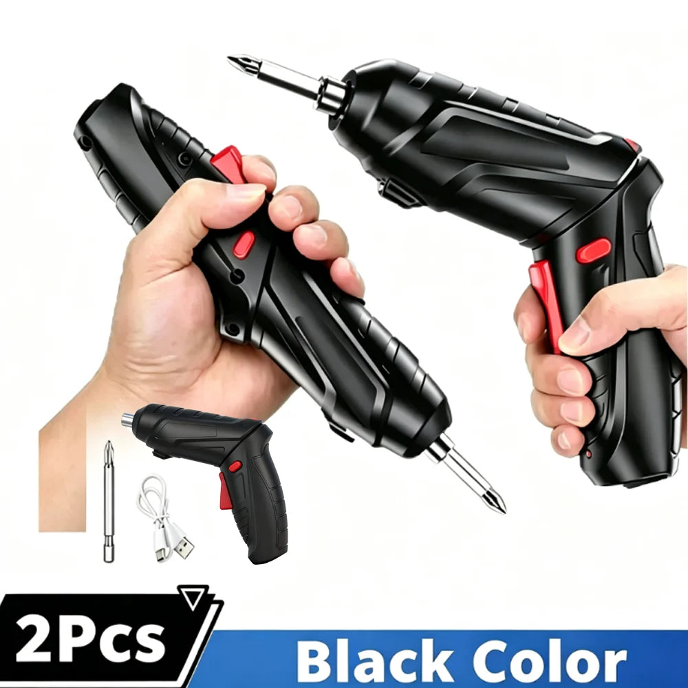 Portable Electric Screwdriver Cordless 2 in 1 Rotated 90