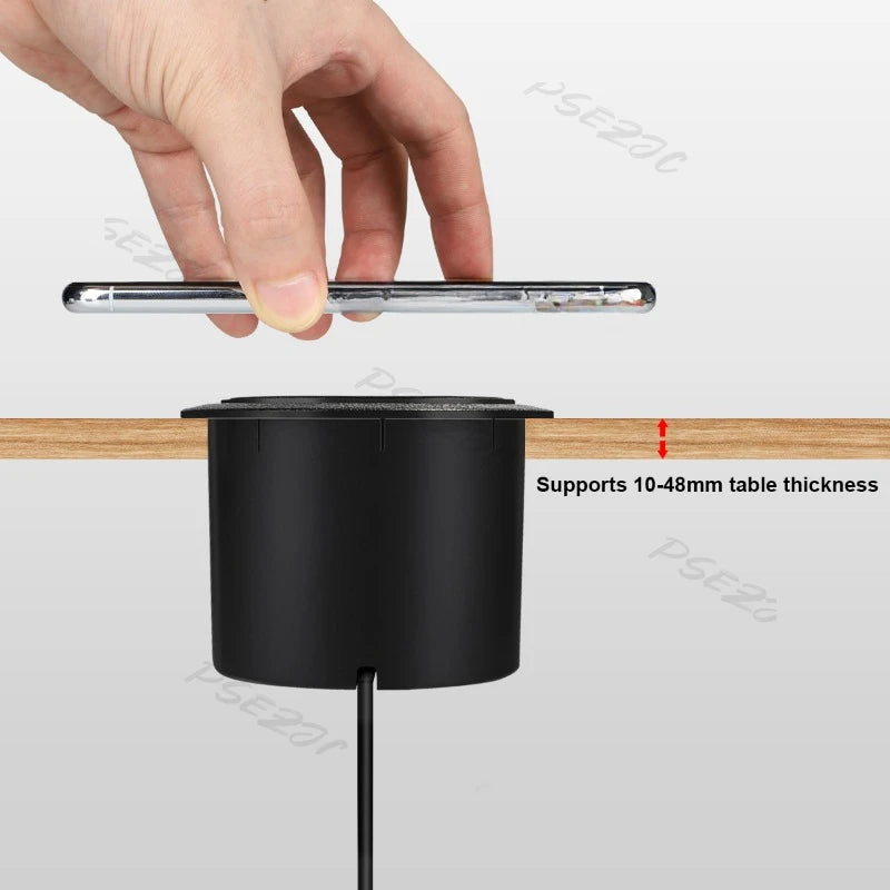 Three in One Multifunctional Hidden USB Bedside Table Sofa Armrest Desktop Office Furniture Embedded Wireless Charger