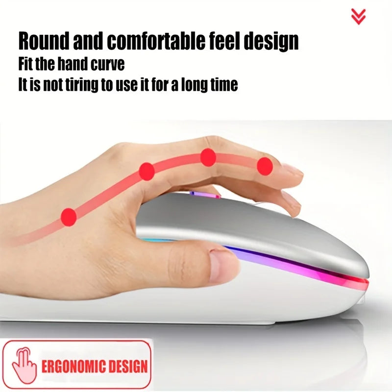 Wireless Rechargeable LED Backlit Gaming Mouse