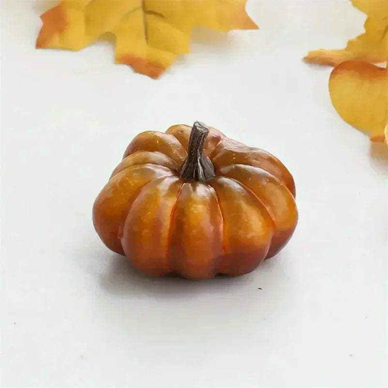 9Pcs Artificial Pumpkin Halloween Decorations for Home Mini Fake Pumpkin Autumn Harvest Party Thanksgiving Ornaments Props