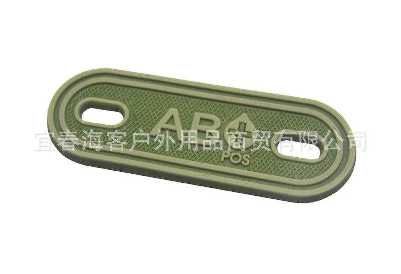 2PCS Shoelace Blood Buckle Charm PVC Tactical Bag Clothing Zipper Blood Tag Charm Military Patches Tactical Patch
