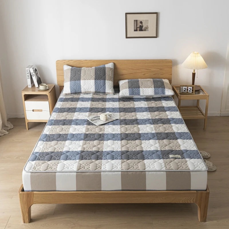 A-Class Pre-Washed Cotton Mattress Protector Cover - Ultra Soft, Antibacterial, Hypoallergenic for a Serene Sleep Experience