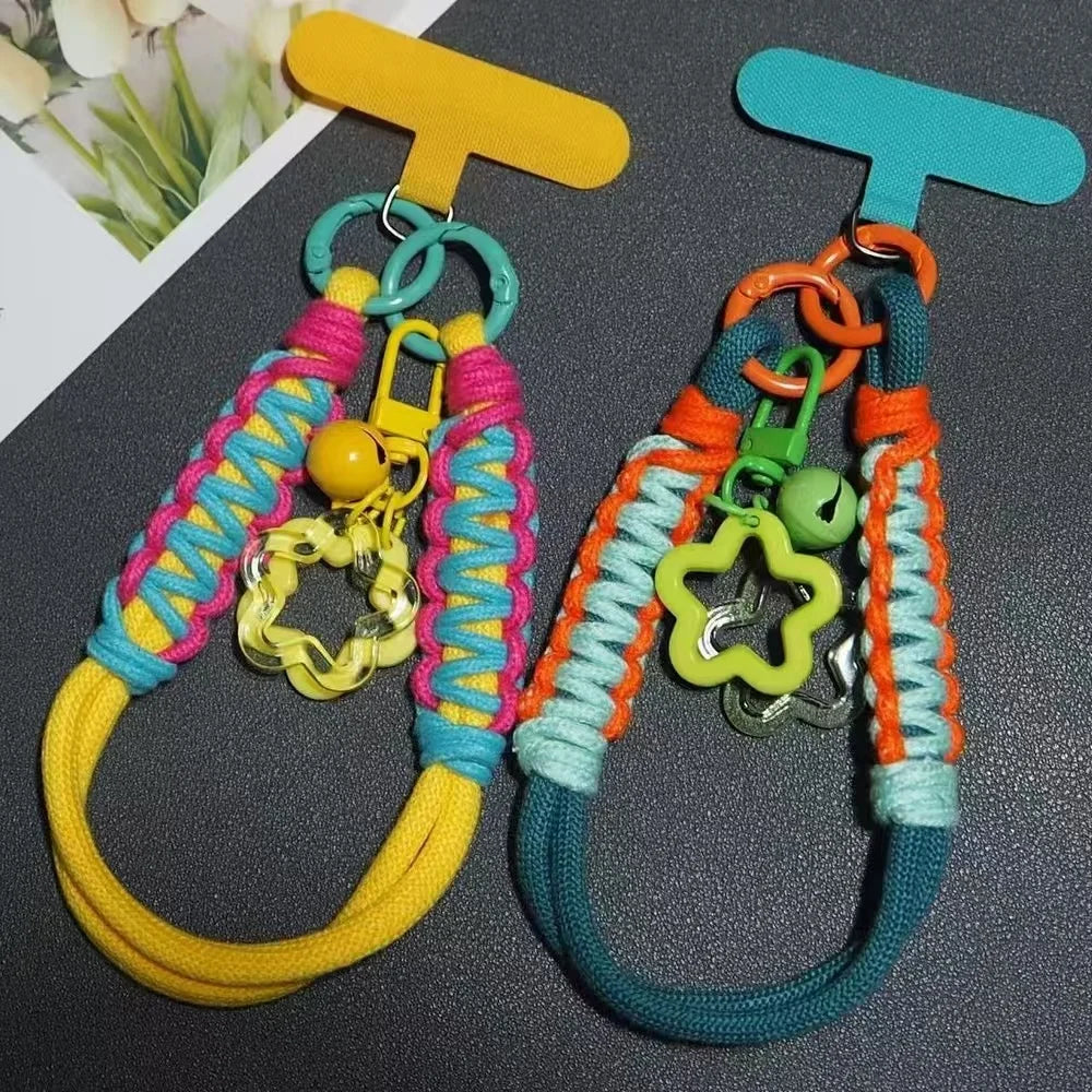Kawaii Candy Color Phone Wrist Strap Hand Woven Rope