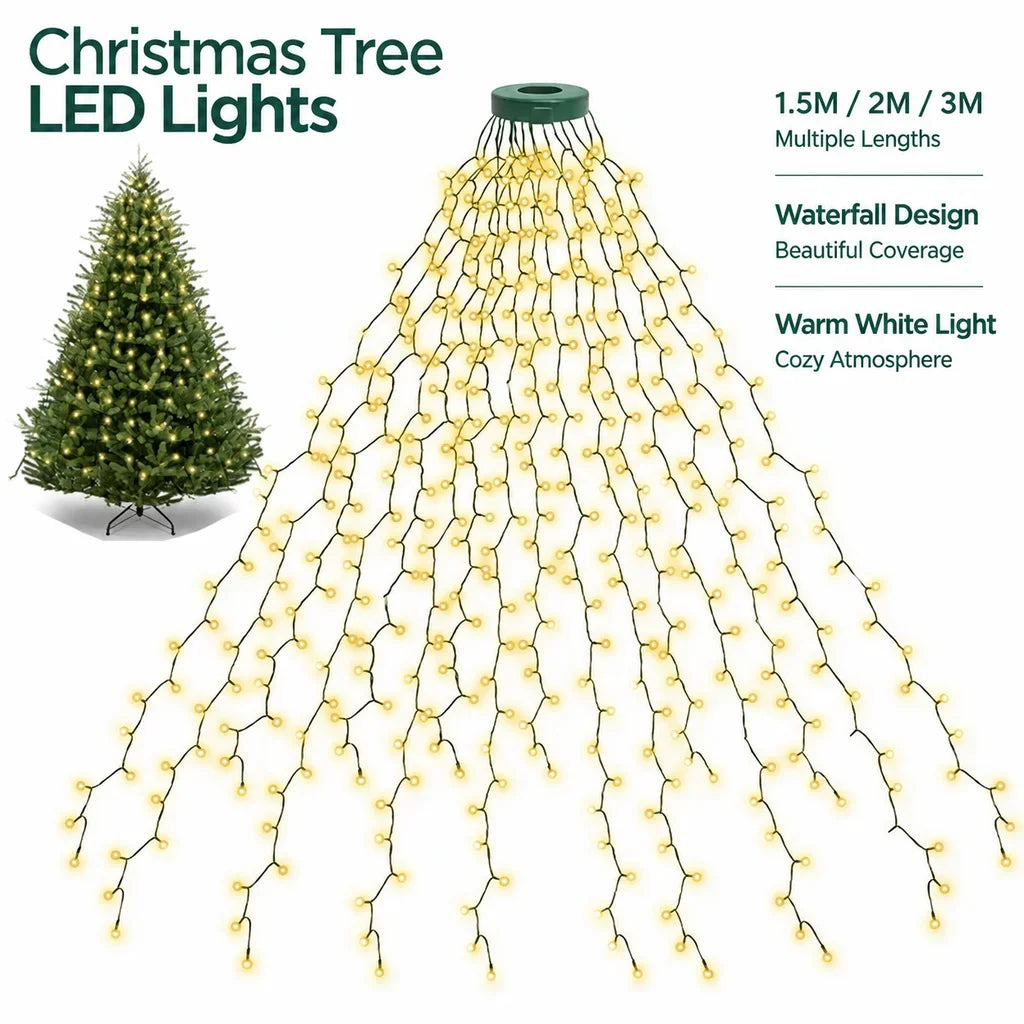 Creative Christmas Tree Led Lights Strips 1.5M/2M/3M New Year's