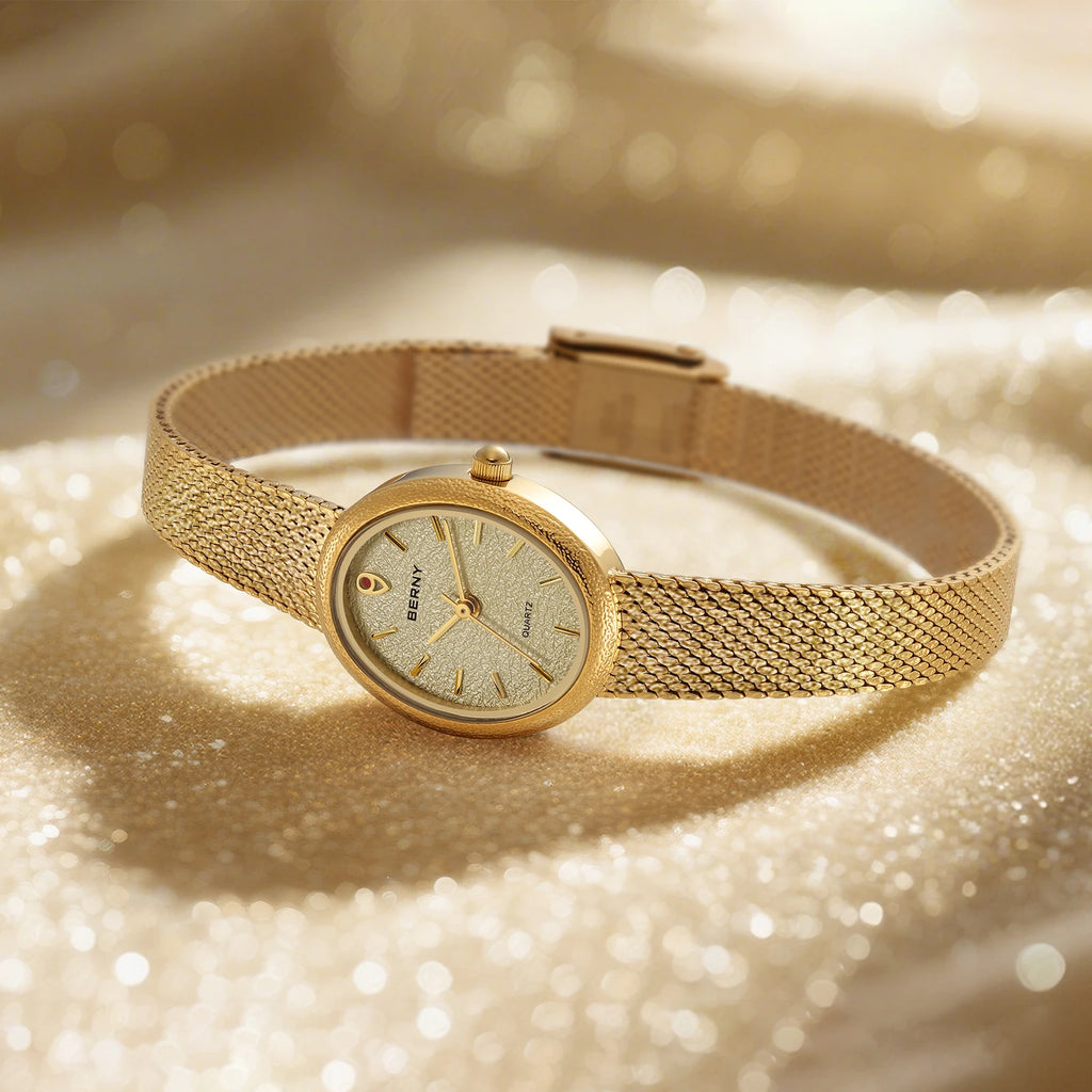 BERNY Top Gold Women's Watches Fashion Luxury Ladies Quartz
