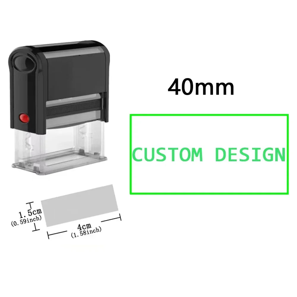Custom Self-Inking Stamp Customized LOGO Self-Inking Business Address Wax Seal Name Letter Handicrafts Personalize Rubber Stamps