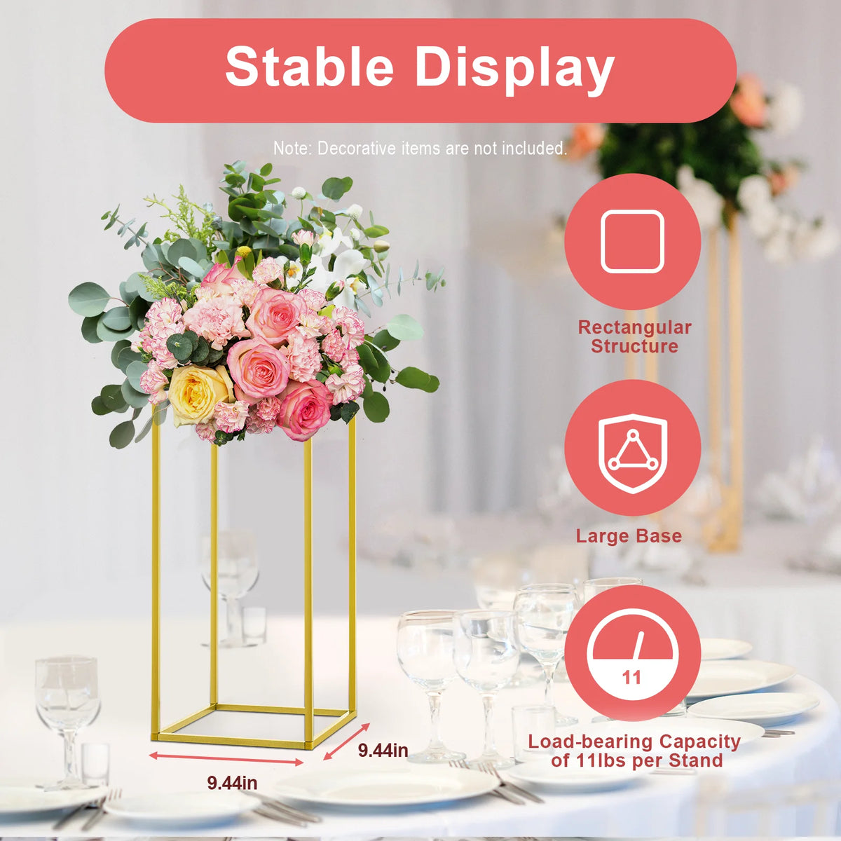 Metal Flower Stand Floor Vases Flowers Column Stand Road