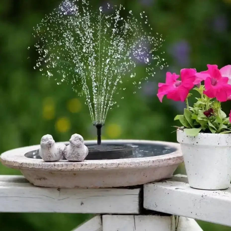 Waterfall Fountain Mini Solar Water Fountain Pool Pond Garden Decoration Outdoor Bird Bath Solar Powered Fountain Floating Water