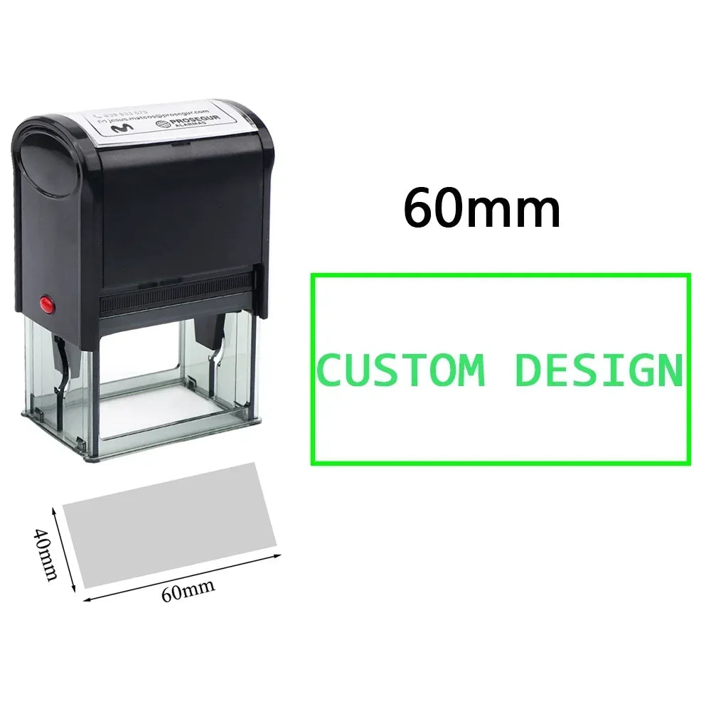 Custom Self-Inking Stamp Customized LOGO Self-Inking Business Address Wax Seal Name Letter Handicrafts Personalize Rubber Stamps