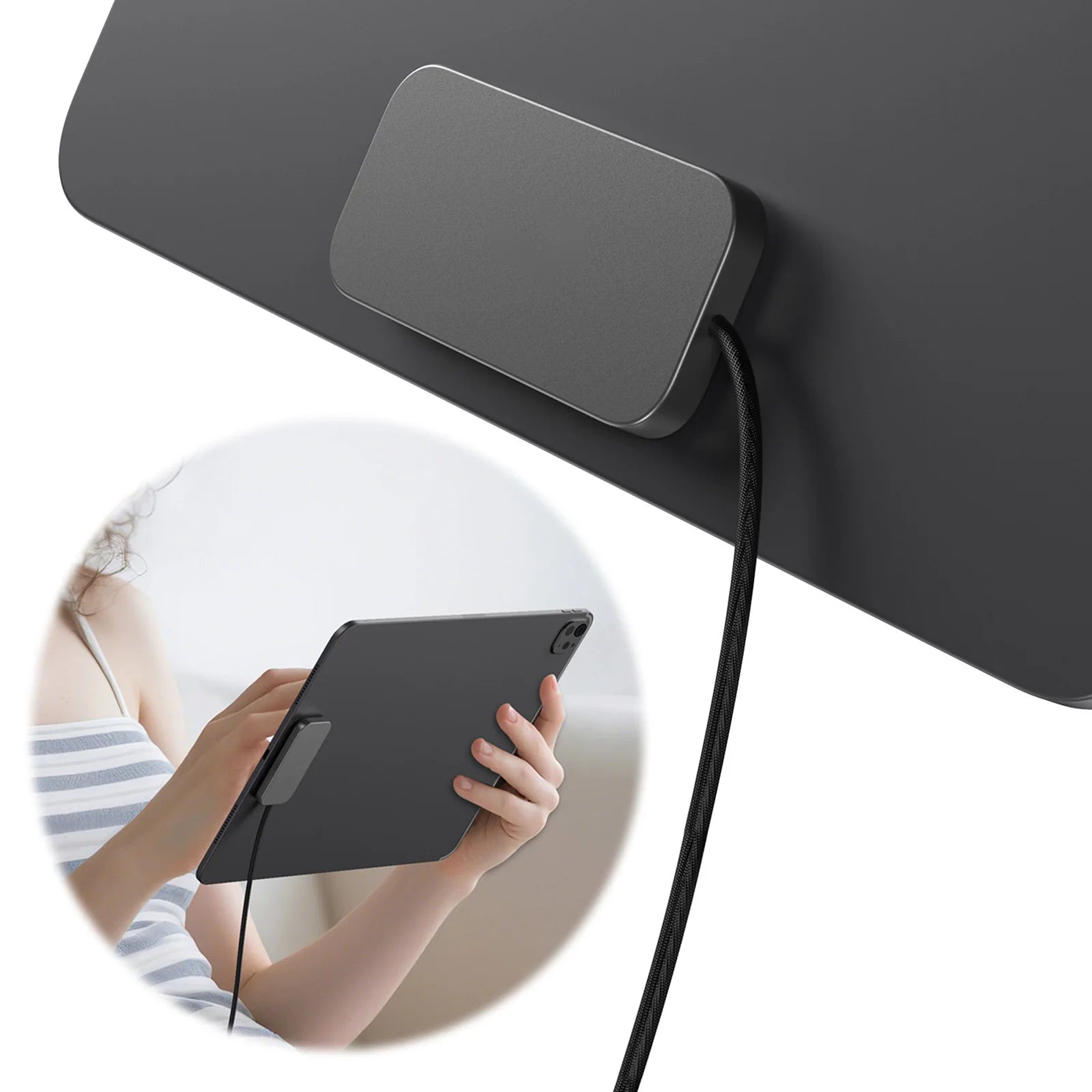 For iPad Pro Magnetic Wireless Charger Aluminum Alloy Fast Charging Smart Chargers With 2m Cord For iPad Pro 13"/11"/12.9"/10.9"