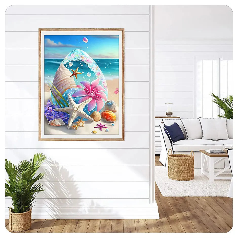 Starfish 5D Diamond Painting Fantasy Shell Seaside Scenery Full Diamond Embroidery Mosaic Cross Stitch Kits Bedroom Home Decor