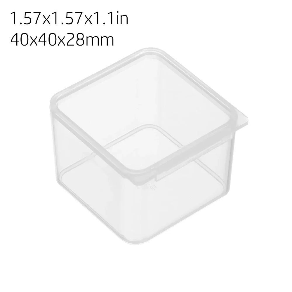 1pc Small Plastic Home Items Sundries Organizer Case Transparent Storage Box Jewelry Beads Container Fishing Tools Storage Box