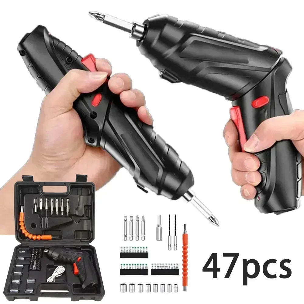 47-Pack 3. Electric Screw Driver Rechargeable Household Lithium